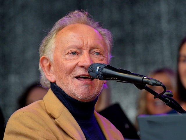 Phil Coutler pictured during the live performance of his iconic hit ‘The Town I Loved So Well’ in Ebrington Square on Saturday afternoon last. Photo: George Sweeney. DER2240GS – 16