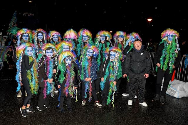 Triax took part in the Derry Halloween carnival parade, through the city centre, on Monday evening. Photo: George Sweeney.  DER2244GS – 073