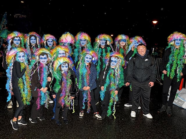 Triax took part in the Derry Halloween carnival parade, through the city centre, on Monday evening. Photo: George Sweeney.  DER2244GS – 073