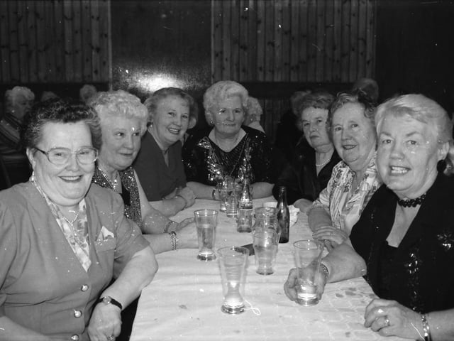 A table at the St. Eugene's Parish Hall dinner and dance.