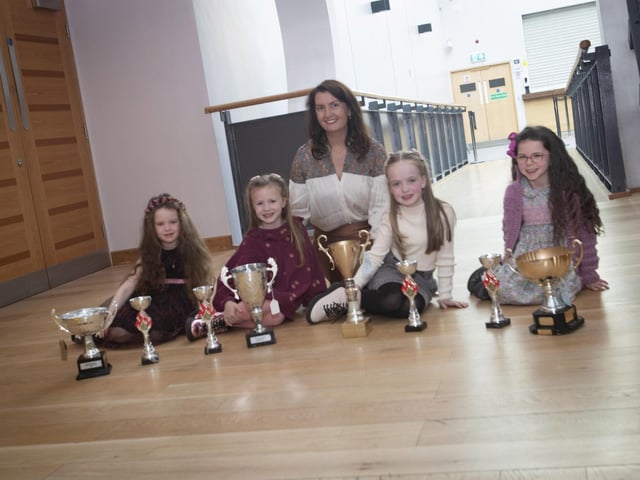 P2 Prizewinners Emerald O’Kane/Martin, Robyn McDermott, Rosa Slavin and Madeline Rainey. : Foyle School of Speech and Drama's fantastic annual charity feis for the Foyle Hospice