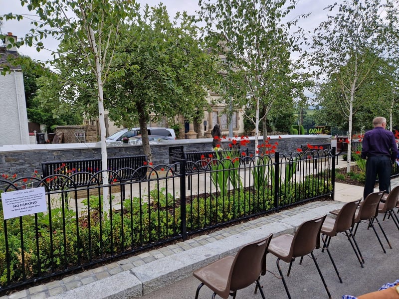 Relatives, survivors and residents gathered for the rededication of the refurbished memorial in Claudy on the 52nd anniversary.