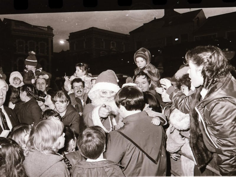 Santa spots the Journal photographer.