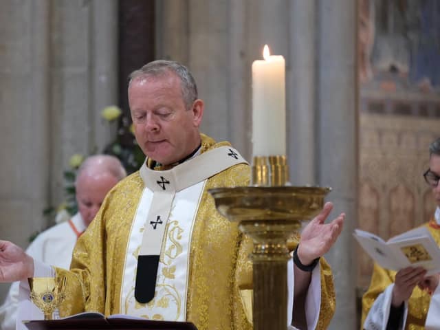 Archbishop Eamon Martin celebrating Mass at Saint Patrick's Cathedral.