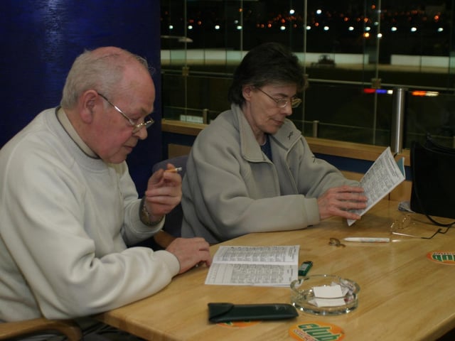 Out and about at the Lifford dog track in early 2004.