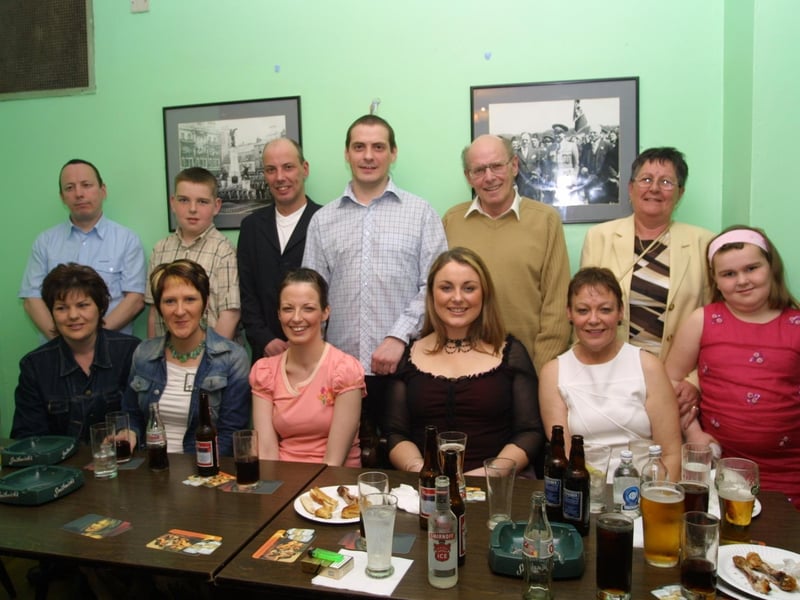 Back row from left: Steven Moore, Odhran Logue, Mickey Moore, Dee Moore, Pat Moore, Ann McGowan. Front row: Orlaith Logue, Terry Moore, Sandra Doherty, Anne Moore, Tracey Cullen, June Moore.
