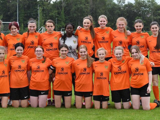 The Mid Ulster Ladies Under-15's team.