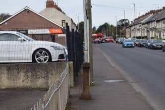 The boundary post on the Buncrana Road.