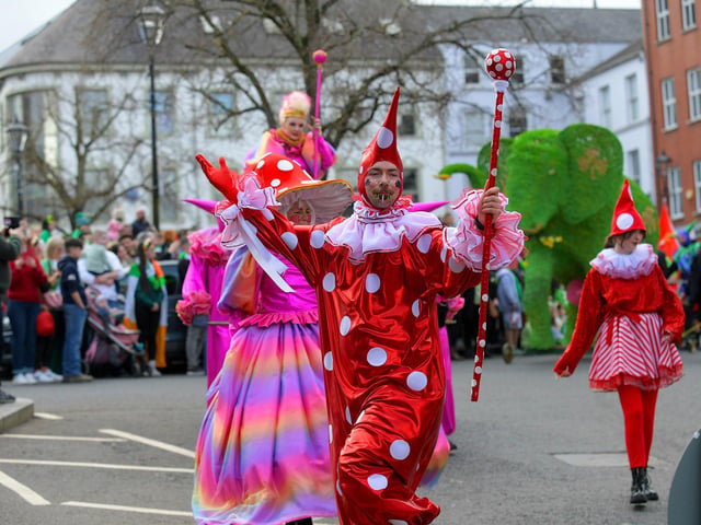 The Derry St Patrick’s Day parade makes its way towards the city centre. Photo: George Sweeney.