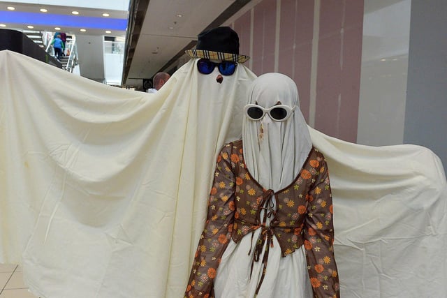 Some of the ghosts and ghouls gathered at Foyleside Shopping Centre on Sunday afternoon for the ‘Squadghouls’ Halloween event.  Photo: George Sweeney.  DER2244GS – 009