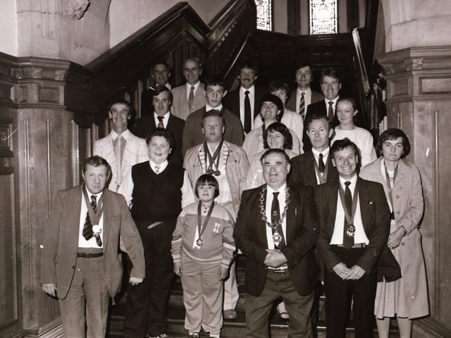 Special Olympics group at the Guildhall.