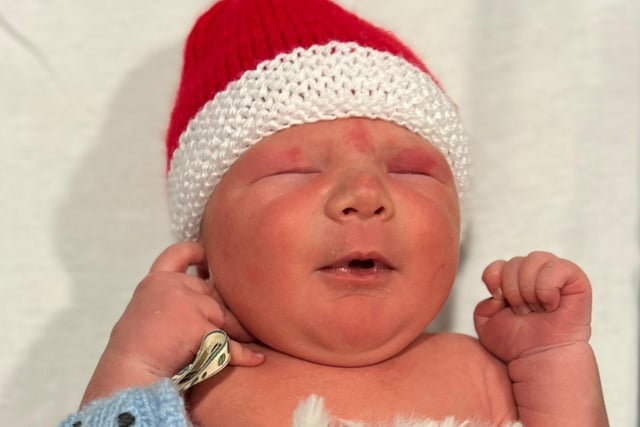Baby Albie Balfour born at 10.10am on Christmas Eve in South West Acute Hospital weighing 8lb 11oz. Congratulations to mum Kirsty from Fivemiletown.