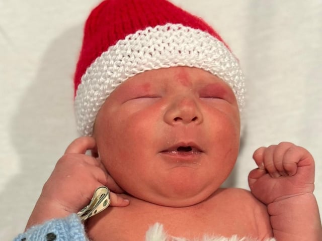 Baby Albie Balfour born at 10.10am on Christmas Eve in South West Acute Hospital weighing 8lb 11oz. Congratulations to mum Kirsty from Fivemiletown.