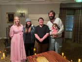 Kim and Jason with Katherine Ryan and Joe Wilkinson.