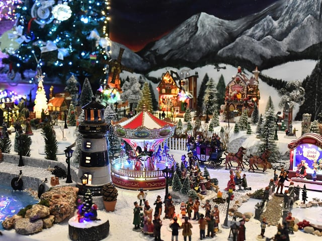 The Victorian Village display in St Columb's Cathedral is part of the annual Christmas Festival.  Photo: George Sweeney