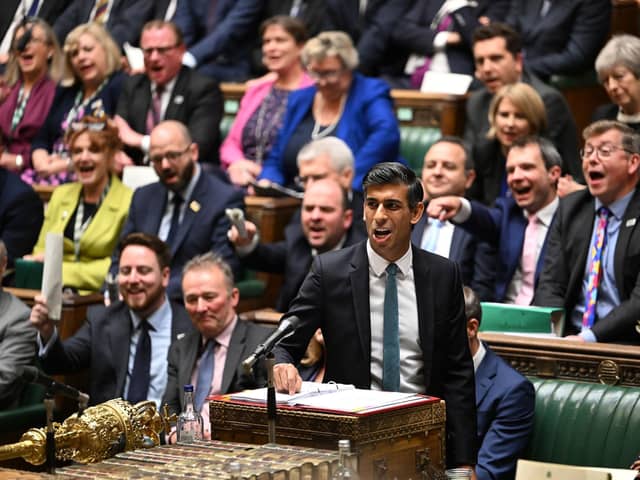 Prime Minister Rishi Sunak (centre) during Prime Minister's Questions in the House of Commons this week. Columnist Susan Morrison is not getting too attached to the UK's new leader - for now, at least. PIC: UK Parliament/Jessica Taylor/PA Wire