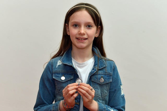 Jessica Doherty was placed second in Irish Song age 10-12 at the Feis Dhoire Cholmcille on Tuesday at the Millennium Forum. Photo: George Sweeney.  DER2315GS – 164
