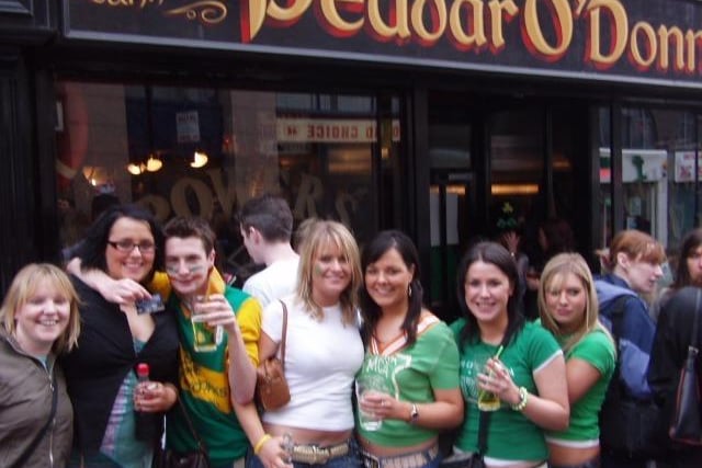 OLYMPUS DIGITAL CAMERA : Pictured are people enjoying the St Patrick's Day celebrations in Derry 20 years ago on March 17, 2005.