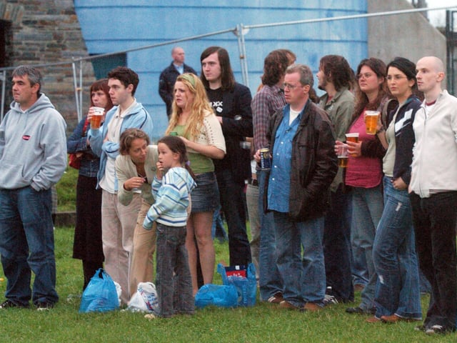 Music fans watch The Henry Girls on stage at the Gasyard Feile. (1608PG73) : Pictured are families, festival goers and artists at the Gasyard Féile back in August 2005.