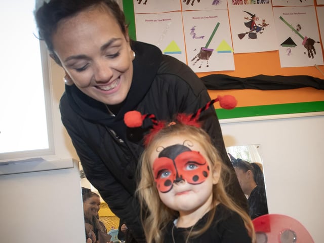 One of the many colour faces at last week's Halloween celebrations.