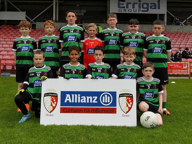 Derry Primary Schools Boys Finals at Celtic Park: Greenhaw Primary School. Photo: George Sweeney