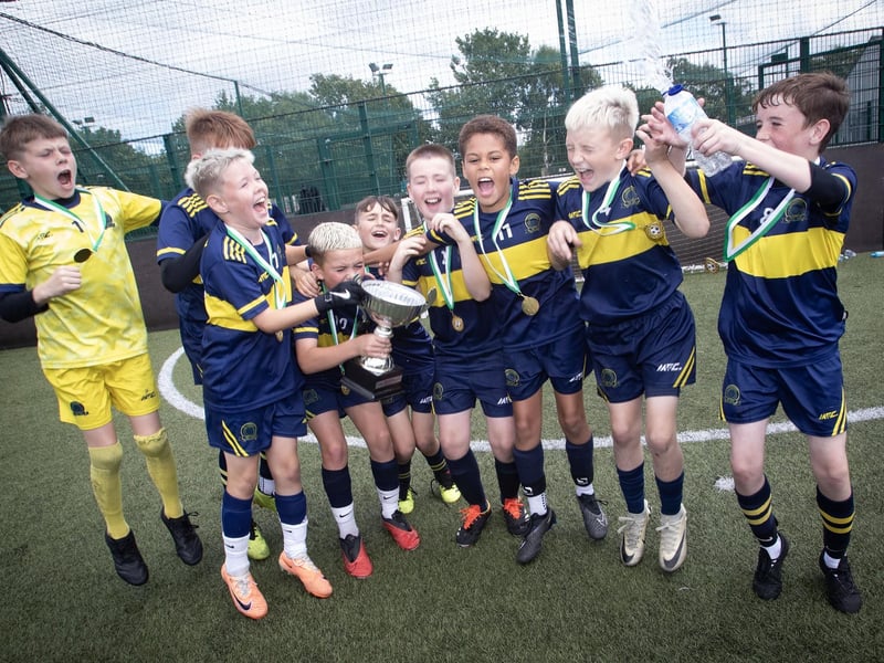 WINNERS!. . . .Don Boscos - winners of the Padraig Barton Cup at Bay Road on Tuesday afternoon. The event was part of Féile 24. (Photos: Jim McCafferty Photography)