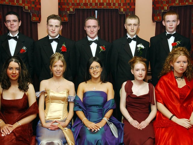 Front, from left, are Sinead O'Donnell, Ursula McLaughlin, Karen Hutchinson, Heather Milligan and Lynda Doherty. Back, from left, are Andrew McElhinney, Phelim McLaughlin, Kevin McCarron, Patrick McEleney and Fergus McHale. (1401C07)