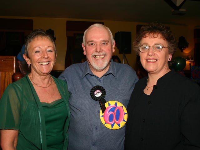 Sister Mary and Rosemary with brother Tony on his 60th birthday. 2312/dd