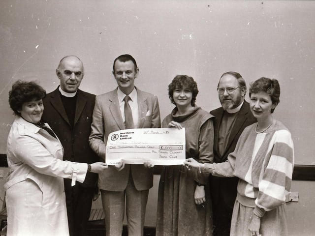 Clooney All Saints YC cheque presentation to Dr Tom McGinley, Foyle Hospice.