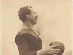 Dave Gallaher was born in Ramelton and emigrated to New Zealand with his family in 1878, when he was five-years-old.  He later came to prominence as a rugby player and made his debut for the All Blacks in 1903. In a glittering career he played 36 games (27 as captain). He was chosen as captain for ‘The Originals’ tour to Britain and Ireland in 1905. He enlisted for service in the Great War in 1916 at the age of 42 and was killed at the Battle of Broodseinde in Belgium