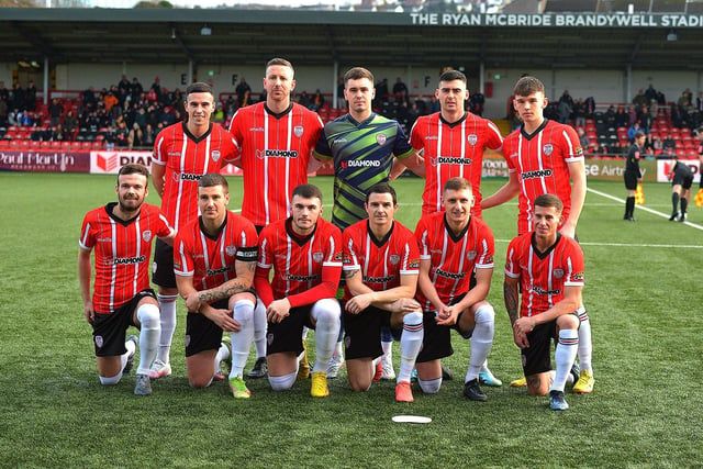 The Derry City team that played in the first half of the friendly game against Finn Harps. Photo: George Sweeney. DER2305GS – 38