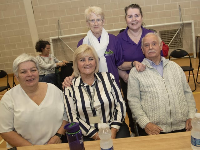 Group pictured enjoying the Mellow Deeds Choir performance at the City of Derry International Choir Festival in Creggan on Friday morning.