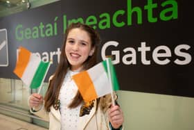 Ireland's Junior Eurovision representative Jessica McKean is excited to be heading to Nice for the grand final and is pictured at Dublin Airport on Sunday.

Photographer: 1IMAGE/Bryan Brophy