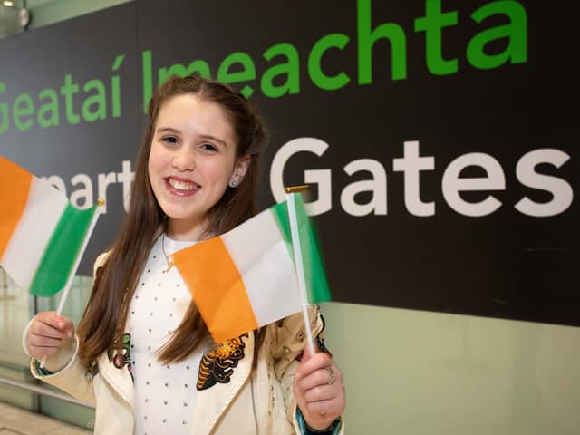 Ireland's Junior Eurovision representative Jessica McKean is excited to be heading to Nice for the grand final and is pictured at Dublin Airport on Sunday.

Photographer: 1IMAGE/Bryan Brophy
