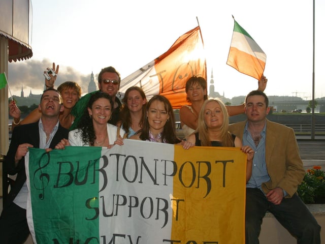Donegal man Mickey Joe Harte competes in the Eurovision Song Contest in Riga with the song 'We've Got the World'
