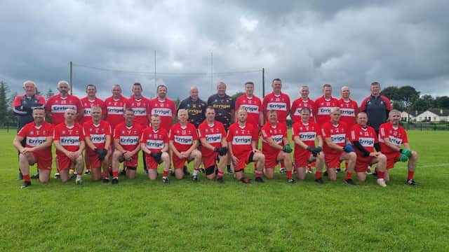 The Derry Masters panel who lined out against Kerry in the All Ireland senior semi-final play-off.