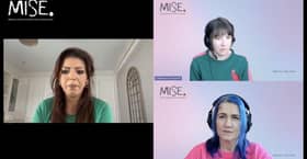 Catherine O’Donnell, alongside Cate O’Connor and Kathleen King of MISE Ireland.