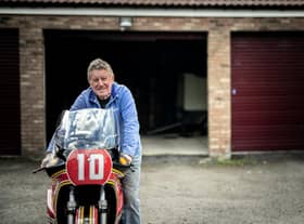 Mick Grant with his Heron Suzuki XR69