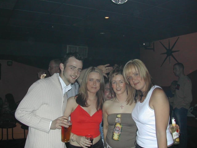 Friends enjoying the craic... Jim Devine, Julie-Ann Kelly, Geraldine Devine and Sabrina Kelly.