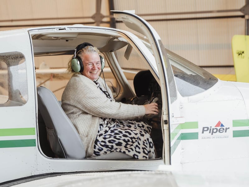 Geraldine Mullan launches Amelia's flight of HOPE.