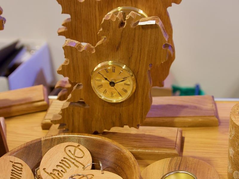 Some of Kevin's Kraft's on display at the St. Mary's College Christmas Fair.