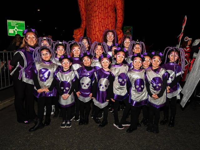 One of the groups who took participated in the Halloween parade. Photo: George Sweeney