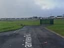 Material was removed from the bonfire site at Linear Park in Galliagh on Monday.