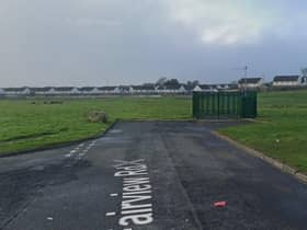 Material was removed from the bonfire site at Linear Park in Galliagh on Monday.