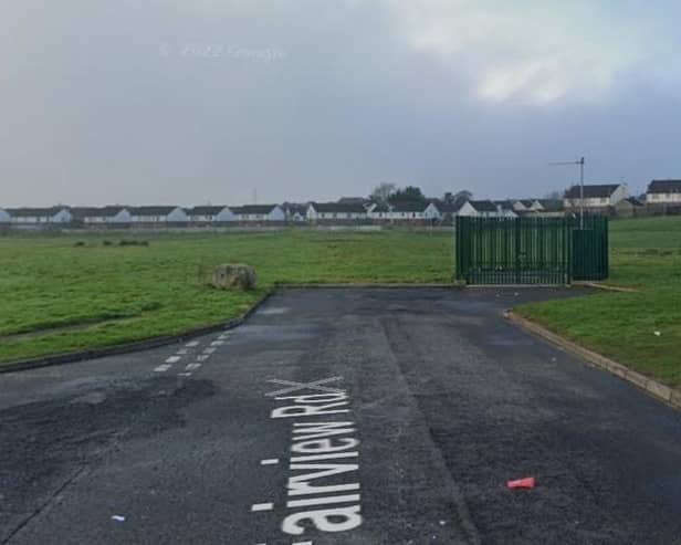 Material was removed from the bonfire site at Linear Park in Galliagh on Monday.