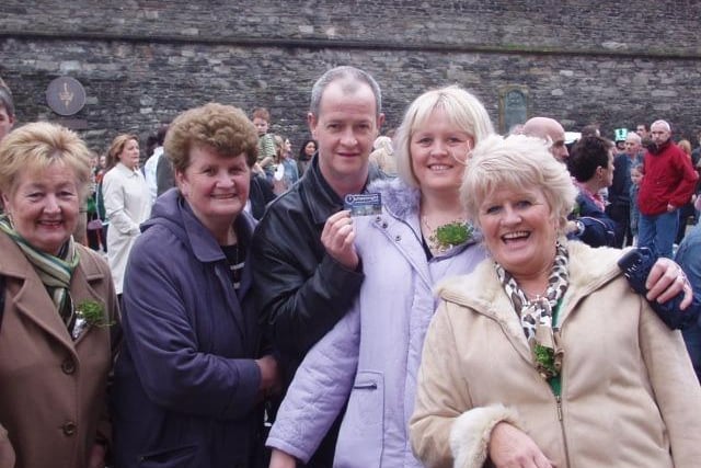 OLYMPUS DIGITAL CAMERA : Pictured are people enjoying the St Patrick's Day celebrations in Derry 20 years ago on March 17, 2005.