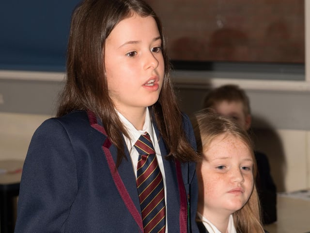Year 8s tell a bit about themselves during their first class at Oakgrove Integrated College on Monday. : Oakgrove Integrated College welcomes latest influx of Year 8 pupils