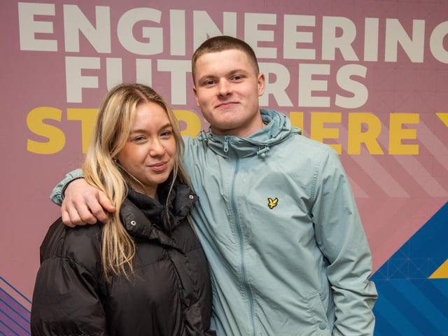 Harley Peoples (Lisneal College) and  Alex Arbuckle (St Mary's College), pictured at Open Day at NWRC's Springtown Campus. 
