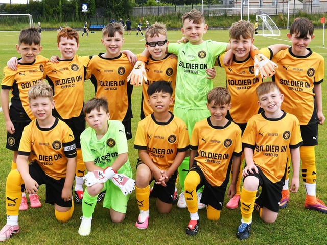 The Carrick Rangers under-9's team which took part in the O'Neills Foyle Cup.