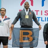 Mehdi Zoodashna flying the flag for Barbarians at the British Senior Wrestling Championships in Manchester.